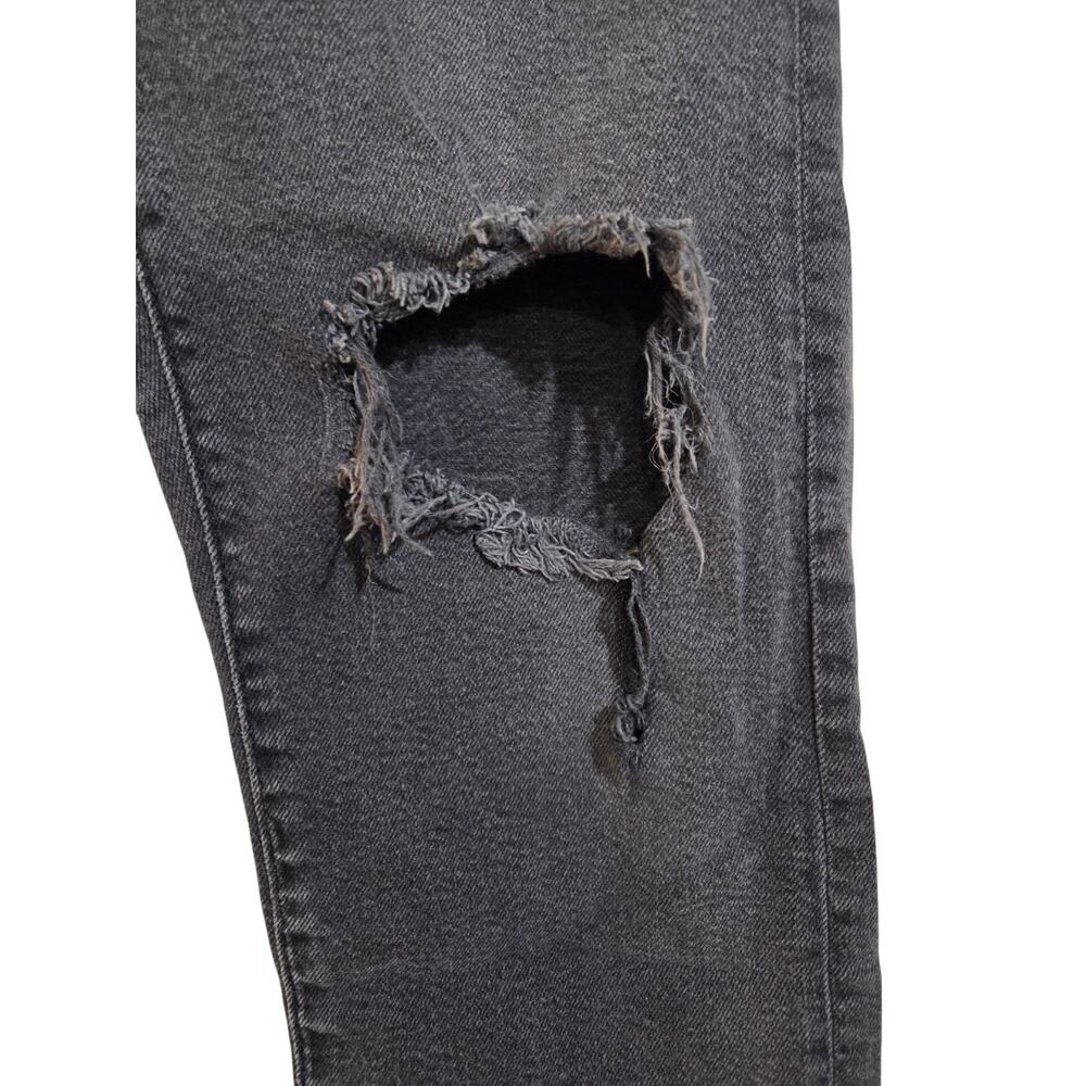 Levis Womens Jeans Black Size 30 Wedgie Straight Denim Stretch Cotton Distressed - Picture 4 of 11